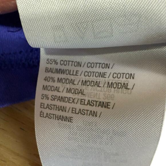 Bob Mackie V-Neck Laced Front Grommet Knit Top 2XL XXL Iris Blue Purple Relaxed - Picture 5 of 9